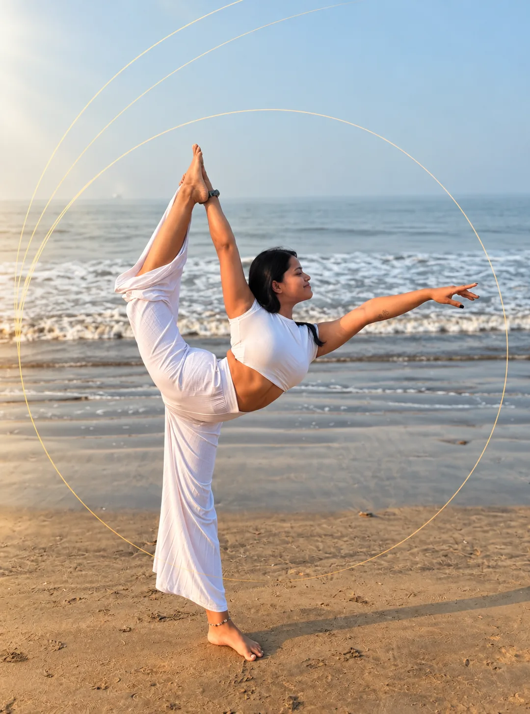 Gaglina in her yoga pose